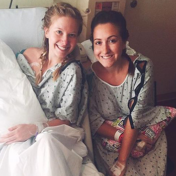 Breanna and Erin, living kidney donation