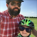 Transplant recipient Benjamin, with his father